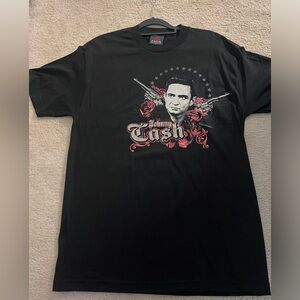 BRAND NEW ZION JOHNNY CASH GUNS MENS BLACK T SHIRT SZ LG